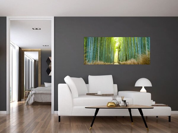 Tablou - Strada cu bambuși (120x50 cm)