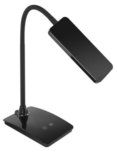 Lampă de birou LED EDDY, cu intensitate reglabilă, 6W, 230V, 3000/4500/6800K, neagră