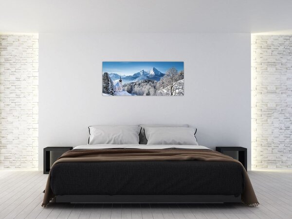 Tablou - Peisaj cu ninsoare (120x50 cm)