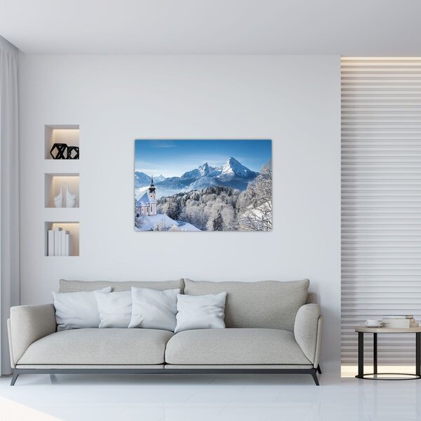 Tablou - Peisaj cu ninsoare (90x60 cm)