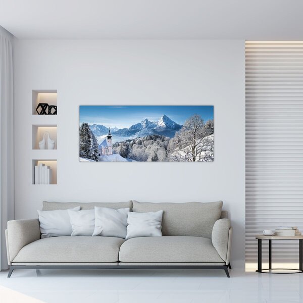 Tablou - Peisaj cu ninsoare (120x50 cm)