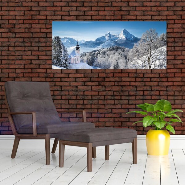 Tablou - Peisaj cu ninsoare (120x50 cm)