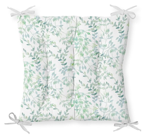 Pernă pentru scaun cu amestec de bumbac Minimalist Cushion Covers Delicate Greens, 40 x 40 cm
