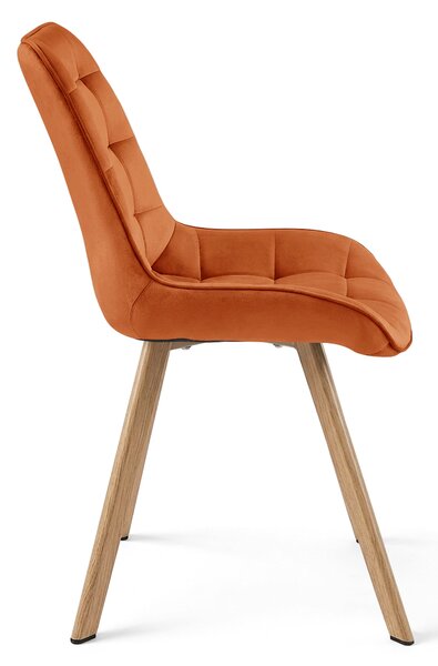 Scaun de dining SORIA VELVET, teracota