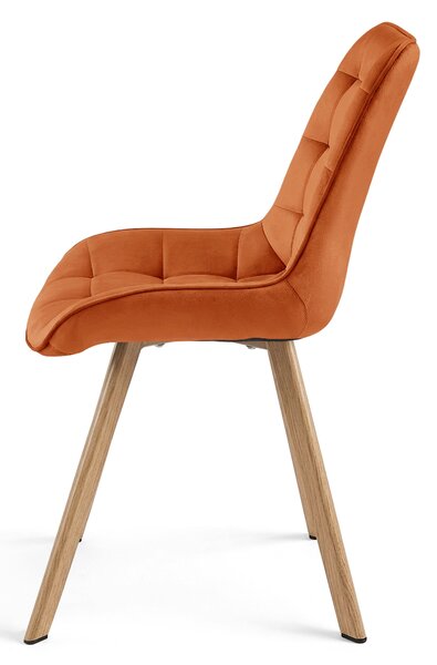 Scaun de dining SORIA VELVET, teracota