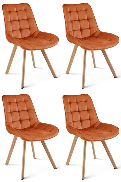 Scaun de dining SORIA VELVET, teracota
