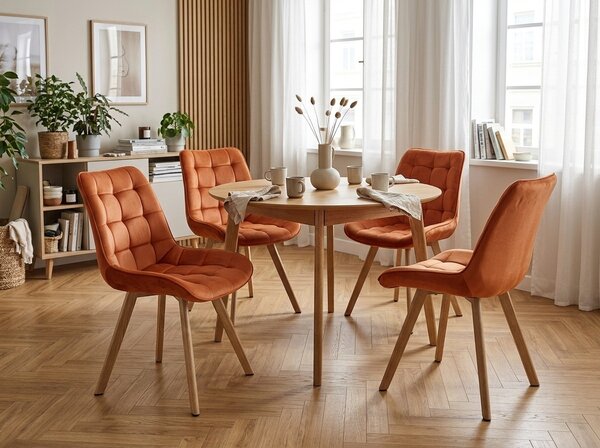 Scaun de dining SORIA VELVET, teracota