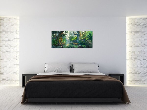 Tablou - Ilustrare pădure tropicală (120x50 cm)