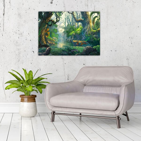 Tablou - Ilustrare pădure tropicală (70x50 cm)