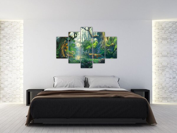 Tablou - Ilustrare pădure tropicală (150x105 cm)
