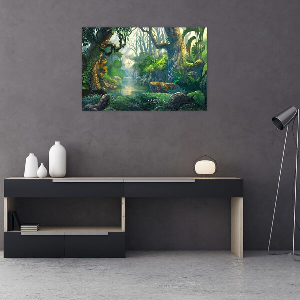 Tablou - Ilustrare pădure tropicală (90x60 cm)