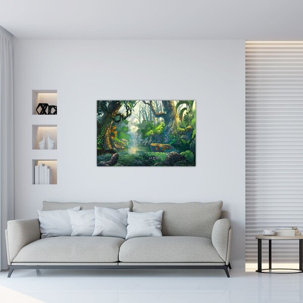 Tablou - Ilustrare pădure tropicală (90x60 cm)