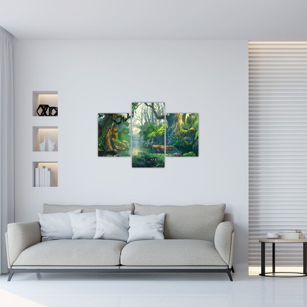 Tablou - Ilustrare pădure tropicală (90x60 cm)