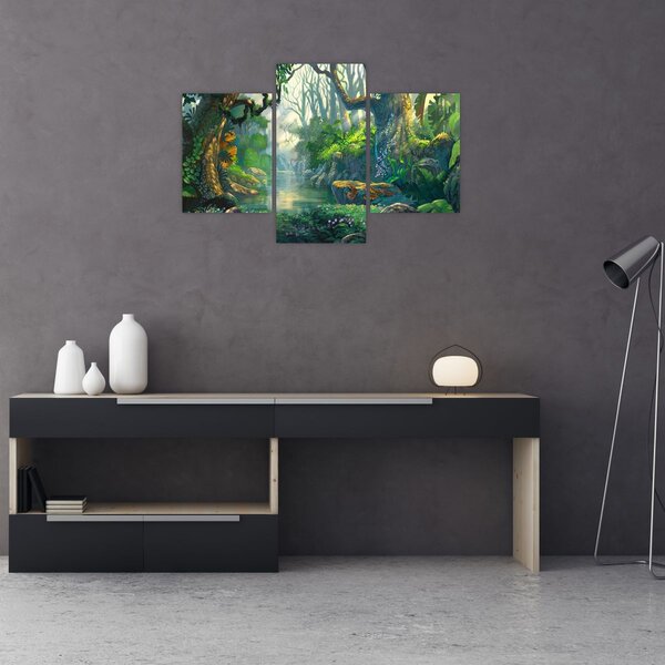 Tablou - Ilustrare pădure tropicală (90x60 cm)
