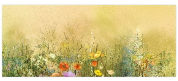 Tablou - Pajiște pictată (120x50 cm)
