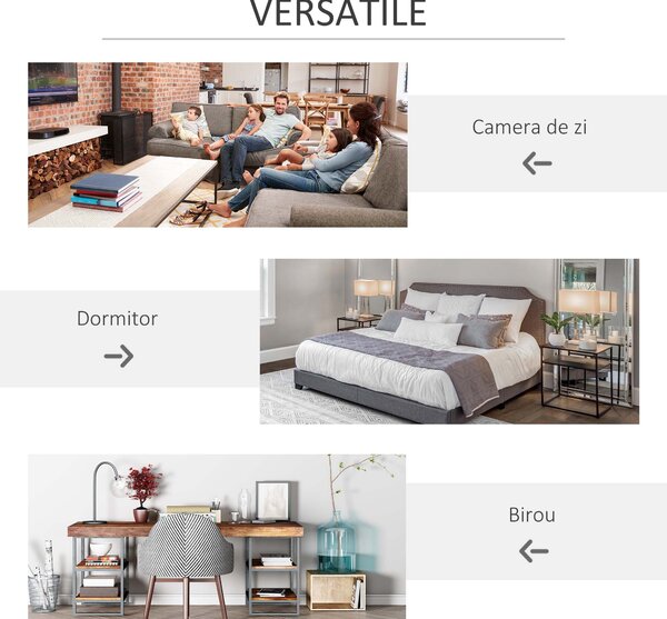 Biblioteca Albă pentru Casa si Birou, Raft cu Design Modern cu 9 Compartimente din Lemn, 91,5 x 29,5 x 91,5 cm HOMCOM | Aosom Romania