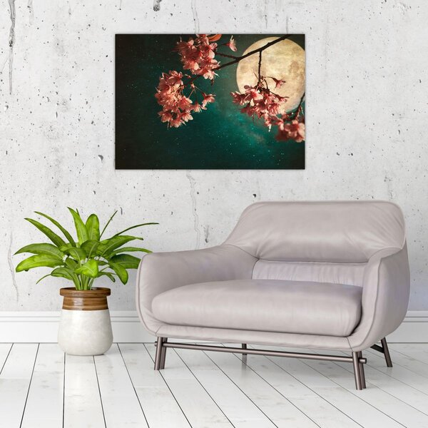 Tablou - Sakura în luna plină (70x50 cm)