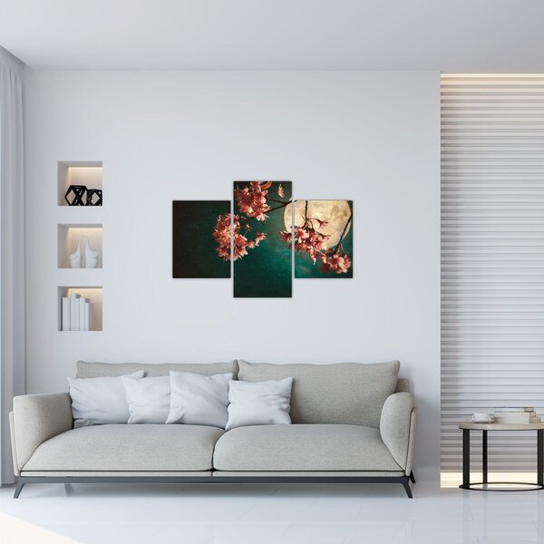 Tablou - Sakura în luna plină (90x60 cm)