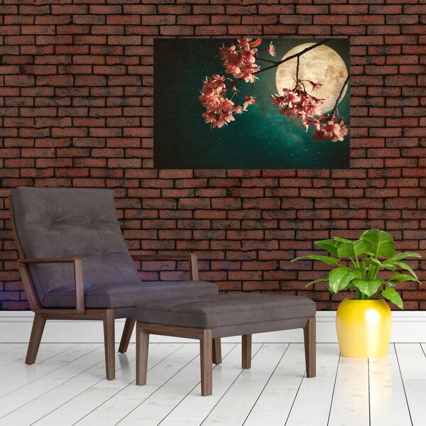 Tablou - Sakura în luna plină (90x60 cm)