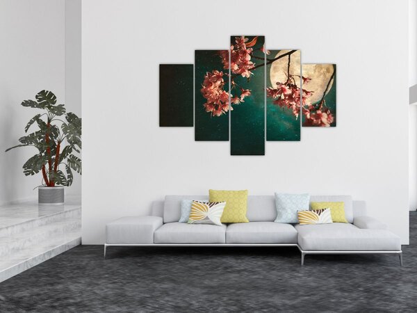 Tablou - Sakura în luna plină (150x105 cm)