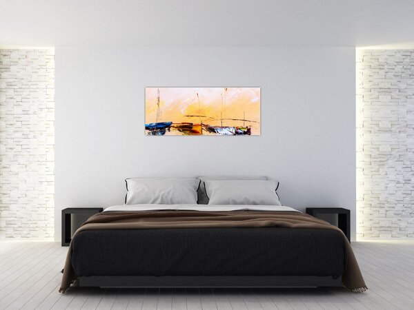 Tablou - Pictură barcă (120x50 cm)