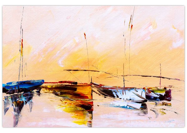 Tablou - Pictură barcă (90x60 cm)