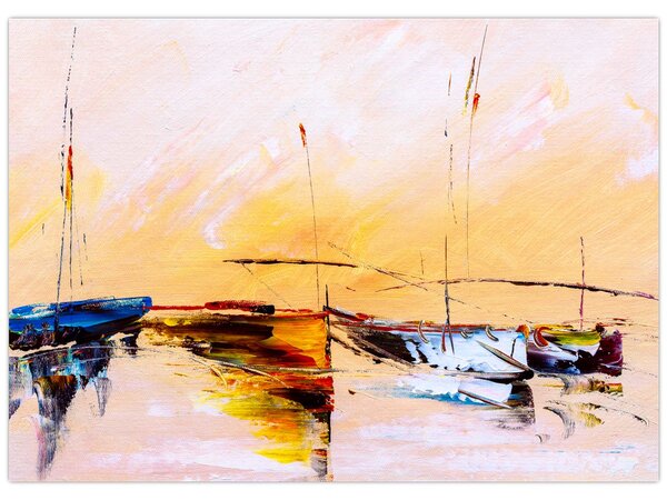 Tablou - Pictură barcă (70x50 cm)