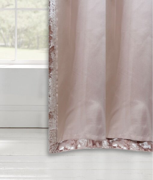 Draperii roz 2 buc. 168x137 cm Crushed Velvet – Catherine Lansfield