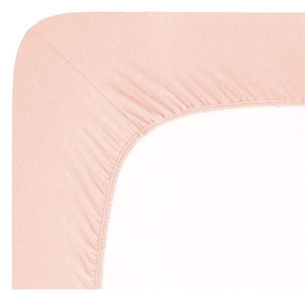 Cearceaf roz deschis din jerseu cu elastic 90x200 cm Boxspring – Andrea Simone