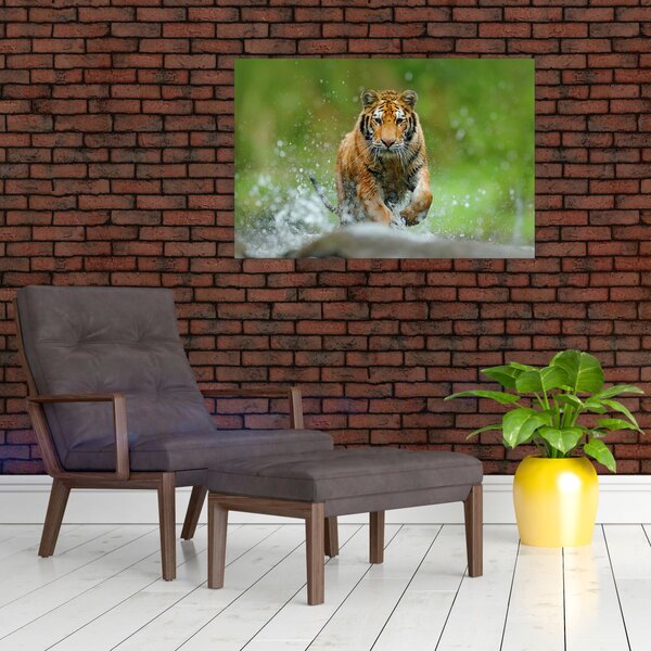 Tablou - Tigru care aleargă (90x60 cm)