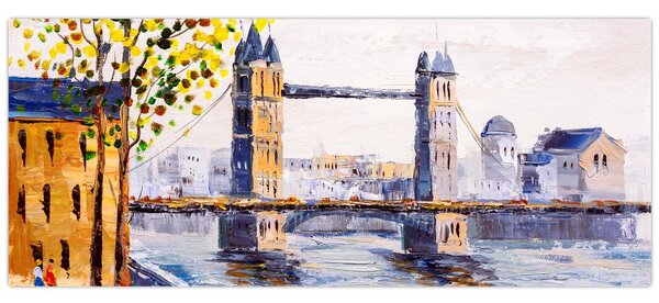 Tablou - Pictură oraș (120x50 cm)