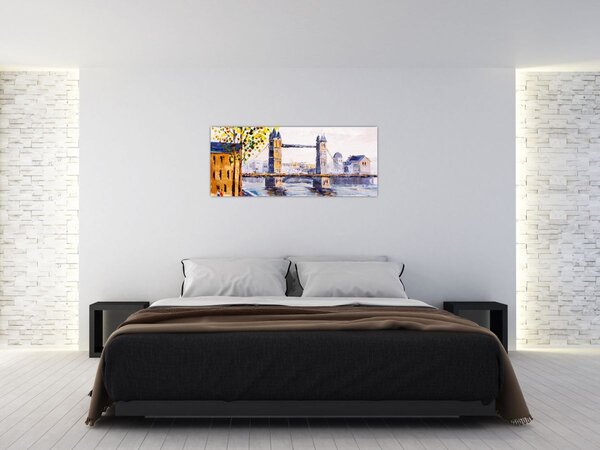 Tablou - Pictură oraș (120x50 cm)