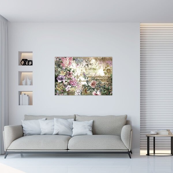 Tablou - Flori de design (90x60 cm)