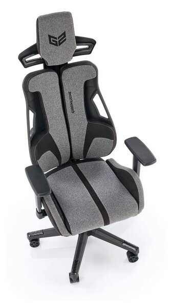 Scaun gaming NITRO 2, gri/negru, material textil, 66x68x130/137 cm