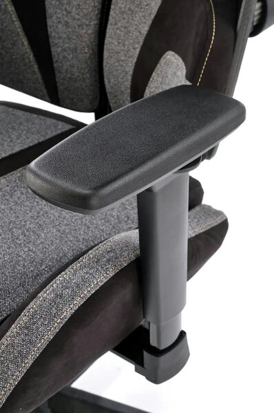 Scaun gaming NITRO 2, gri/negru, material textil, 66x68x130/137 cm
