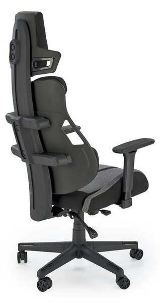 Scaun gaming NITRO 2, gri/negru, material textil, 66x68x130/137 cm