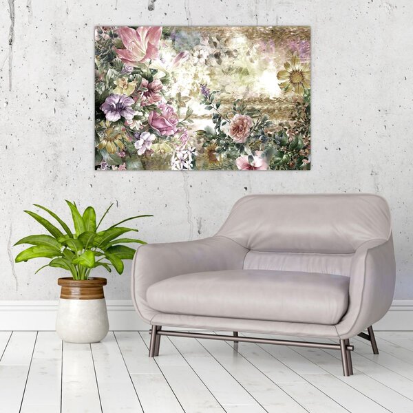 Tablou - Flori de design (90x60 cm)