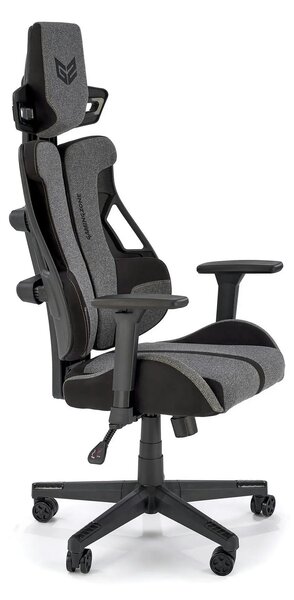 Scaun gaming NITRO 2, gri/negru, material textil, 66x68x130/137 cm