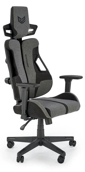 Scaun gaming NITRO 2, gri/negru, material textil, 66x68x130/137 cm