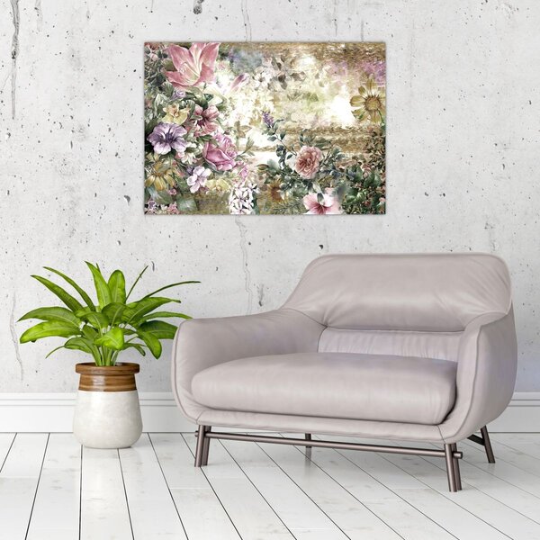 Tablou - Flori de design (70x50 cm)