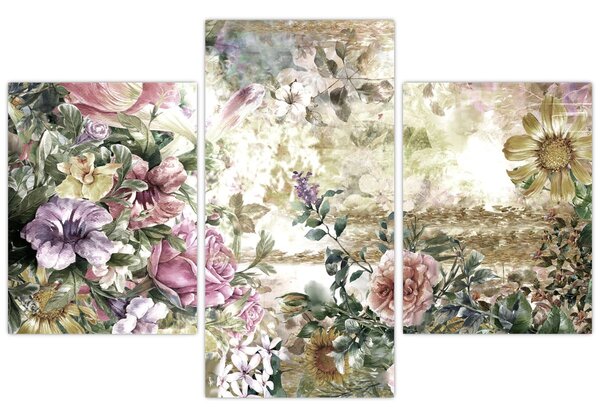 Tablou - Flori de design (90x60 cm)