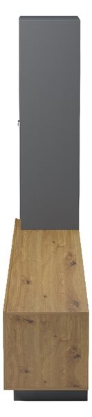 Comoda TV cu dulap, Tilveo, Stejar, 230x41.5x180 cm