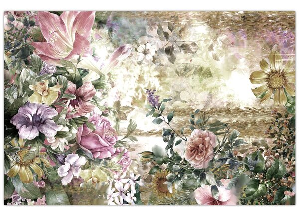 Tablou - Flori de design (90x60 cm)