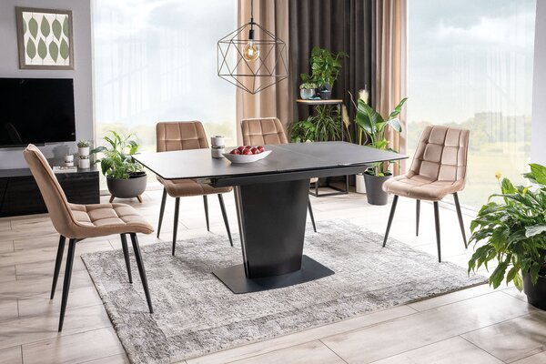 Scaun de sufragerie Charlie (galben + negru). Promo -8%. 1050298