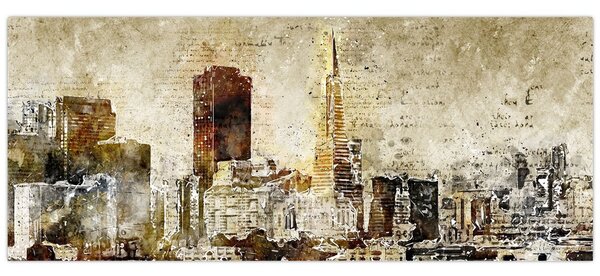 Tablou - Oraș artistic (120x50 cm)