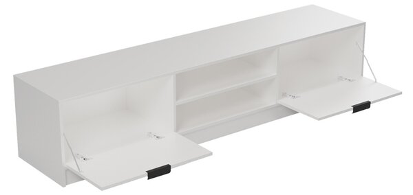 Comoda TV, Lemardo, Alb, 180x40x40 cm