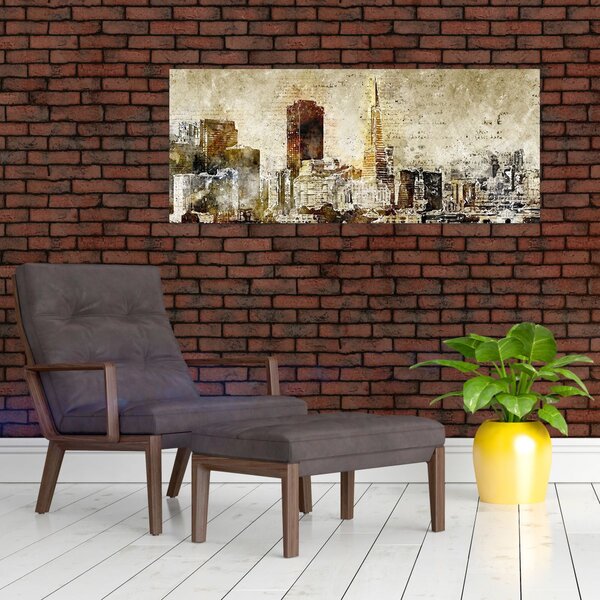 Tablou - Oraș artistic (120x50 cm)