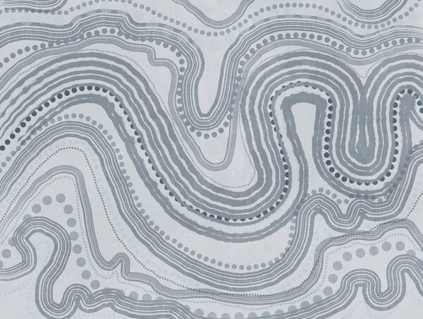 Tapet Linii și puncte albastre abstracte, artă modernă texturată, Fototapet Abstract, w09747v3 : Uwalls.ro
