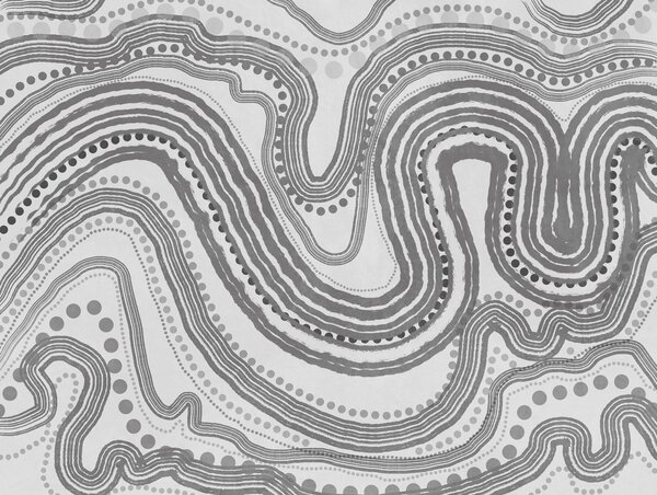 Tapet Linii ondulate și puncte abstracte de culoare gri închis, artă modernă texturată, Fototapet Abstract, w09747v2 : Uwalls.ro
