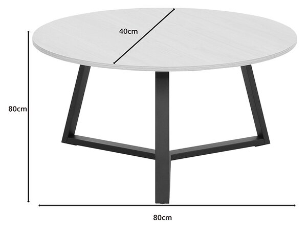 Masuta de cafea, Berton, Natural, 80x80x40 cm